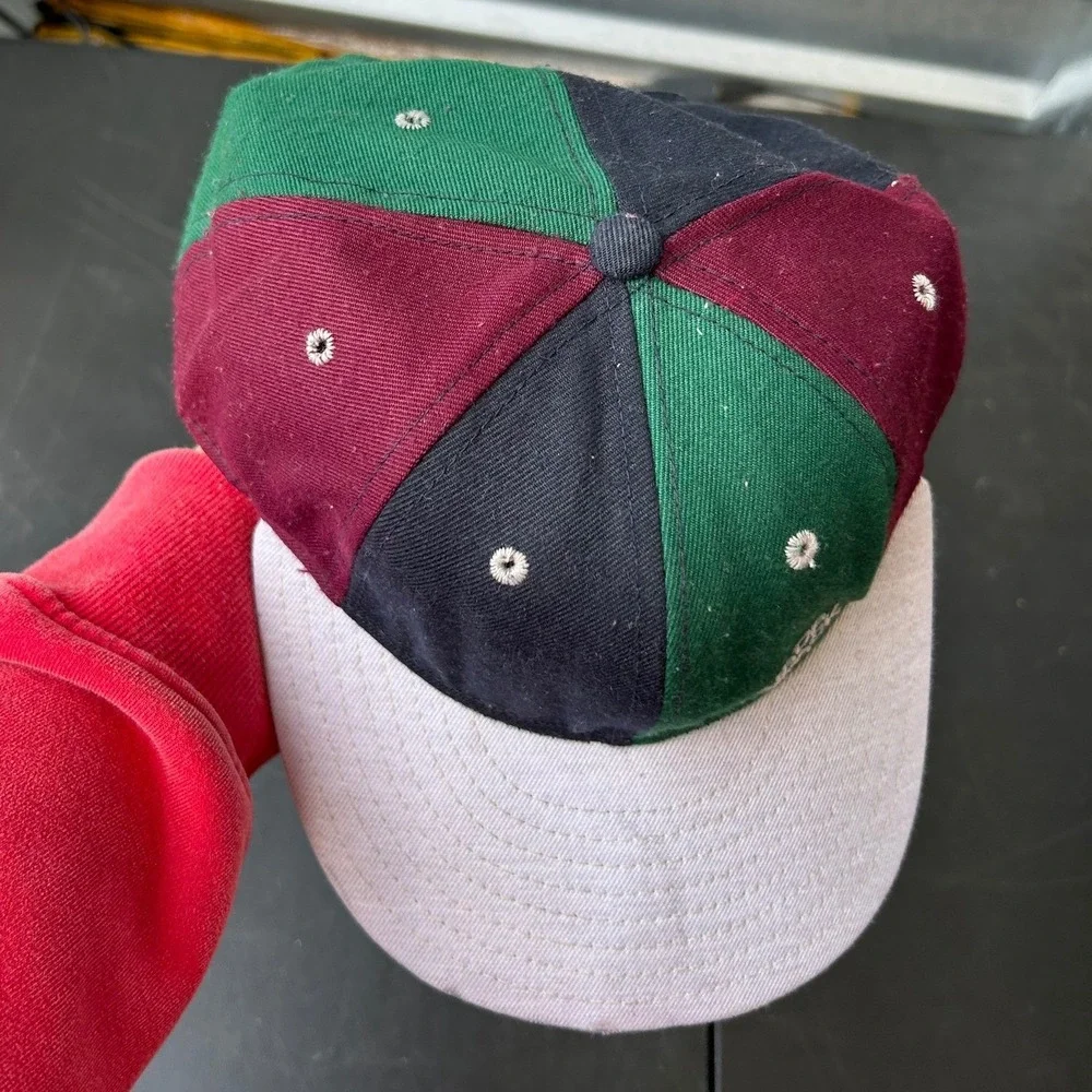Vintage 1990's Nevada Wolf Pack Embroidered Colorblock Snapback Hat VTG